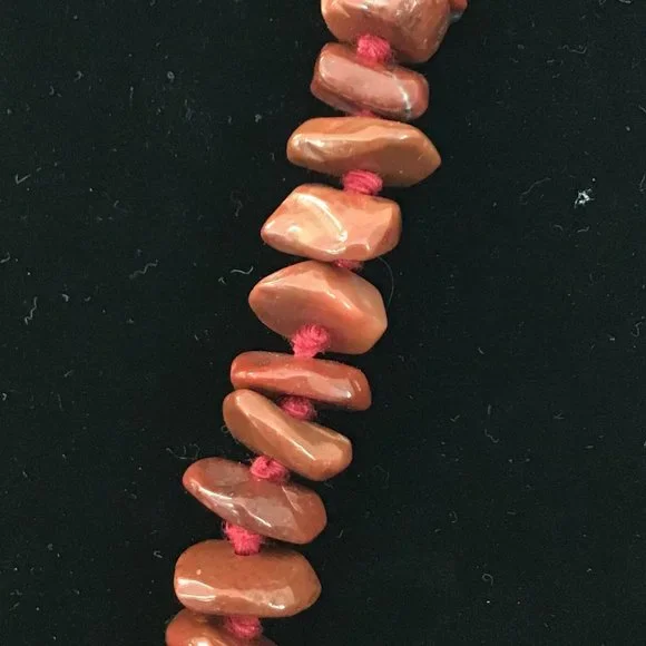 Striking Vintage Necklace Onyx Gemstone - Picture 3 of 14